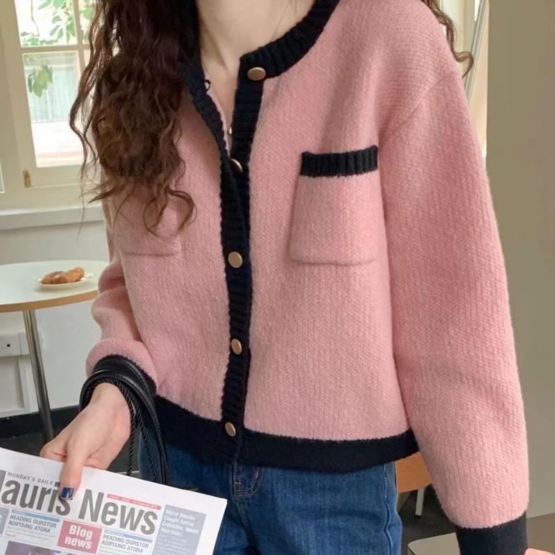 Autumn New Vintage O Neck Knitted Sweater Cardigans Women Elegant Casual Solid Loose Outer Knitted Cardigan Coat Women Fashion Winter Sweaters 25535