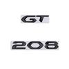 Pro Peugeot 208 GT Auto 3D Kovové Písmena Logo Odznak Samolepky Auto Auto Zadní Kufr Abecední Znak Stylingové Samolepky
