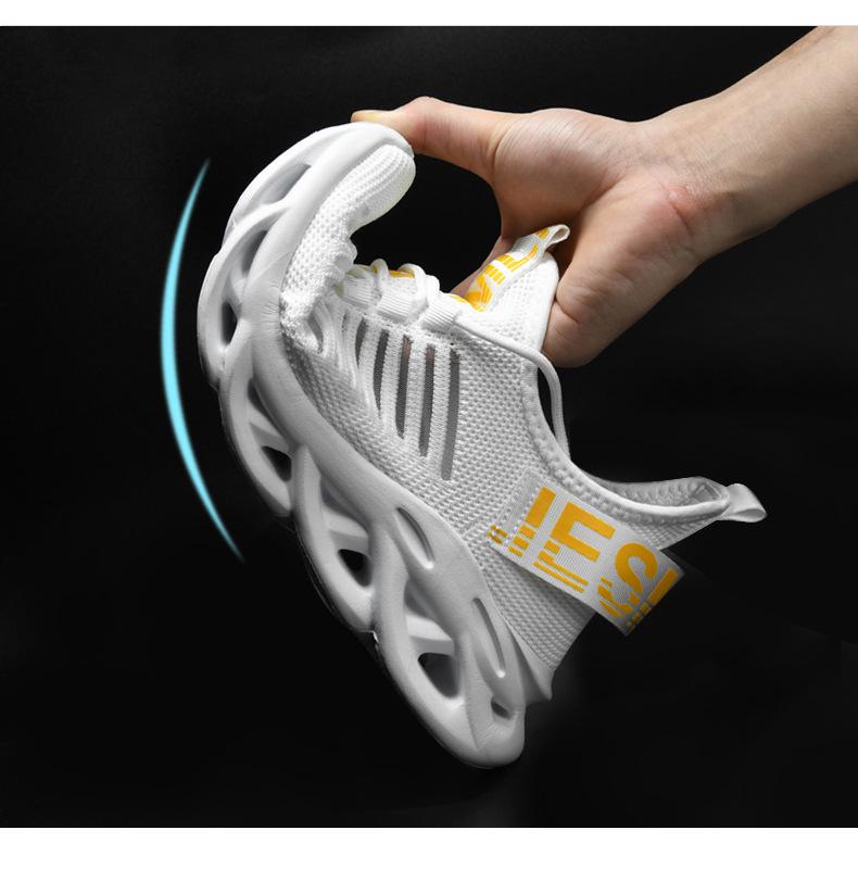 Stylish and comfortable men's mesh sports shoes for casual and running wear.