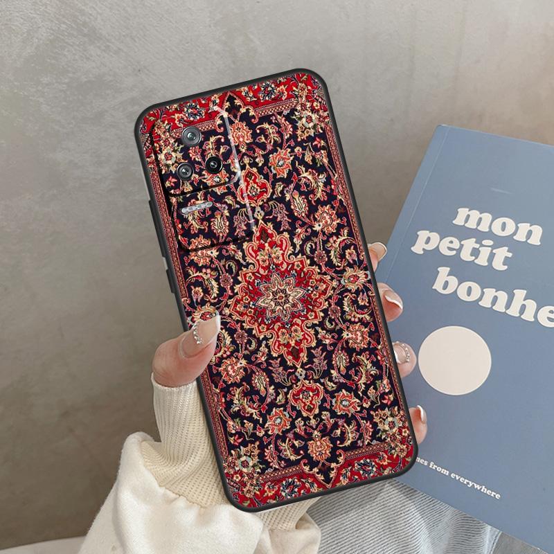 Retro Ethnic Carpets Turkish Rug Case For POCO F5 C40 M5s F3 X4 F4 GT M4 X3 X5 Pro Cover For Xiaomi 12T Pro 11T 11 12 13 Lite