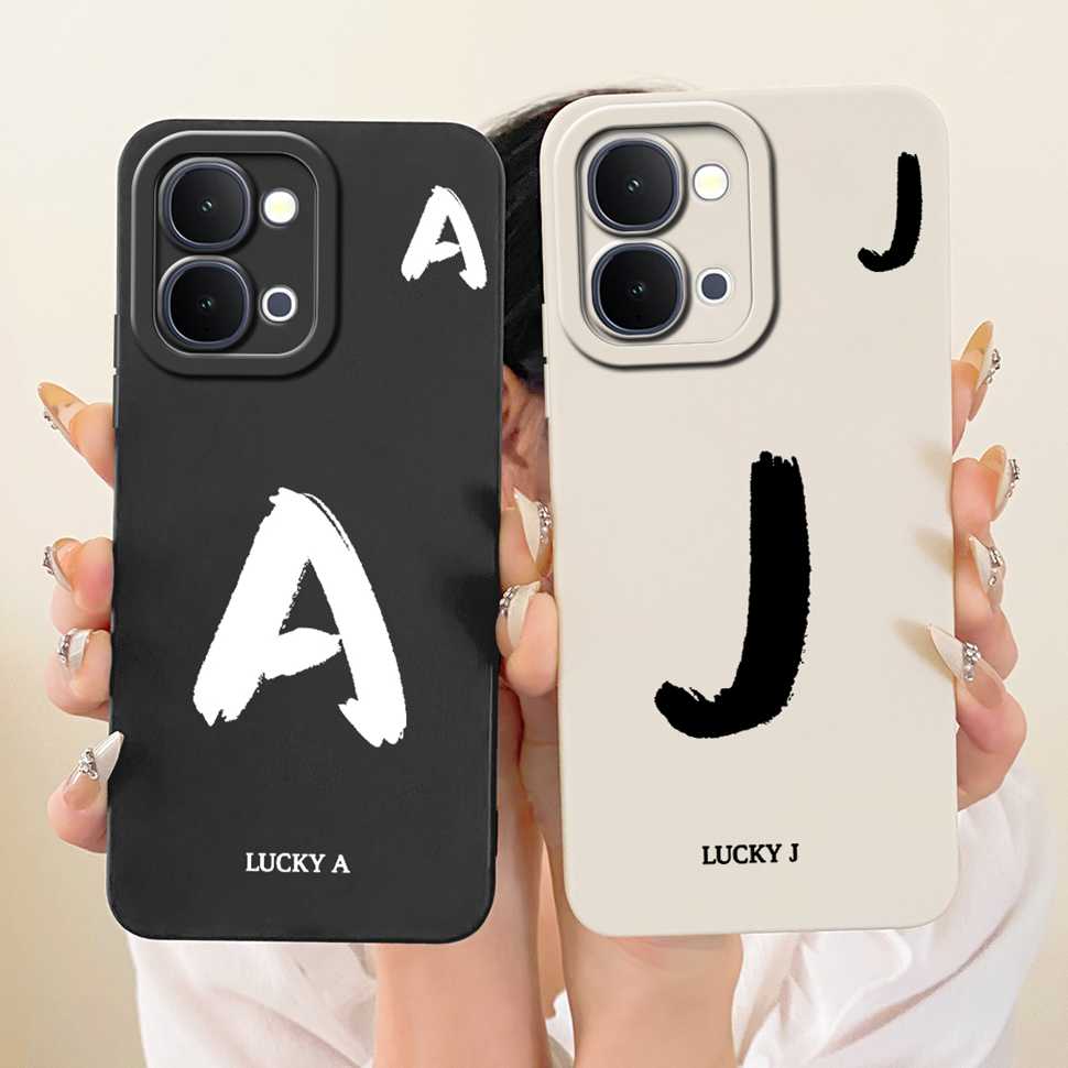 For vivo Y31d 4G V2543 6.75"Case Simple Letter Lucky Silicone Full Protcetion Back Cover For Vivo Y 31d Y31D 4G Phone Cases Capa
