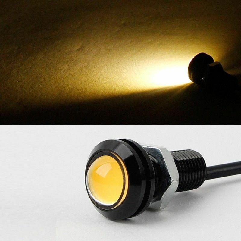 10Pcs 10W Eagle Eye Car DRL Daytime Running Backup Tail COB Light Bulb Amber LED
