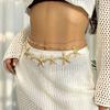 Exaggerated Metal Large Starfish Waist Chain for Women Summer Beach Shell Conch Sexy Bikini Belly Chain Body Jewelry Accessories