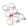 Durable LINE FRIENDS BT21 Kpop Anime Style Stainless Steel Bracelet Korean-Style Cartoon DIY Youth Heart-Shaped Pendant Crystal Bracelet