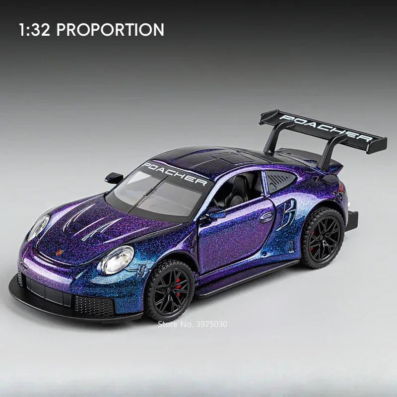 1:32 Skala Taycan Gt3Rs Legierung Druckguss Autos Modelle Spielzeug Mit Sound Licht Fahrzeuge Gummireifen Auto Sammlung Modell Für Jungen Geschenke