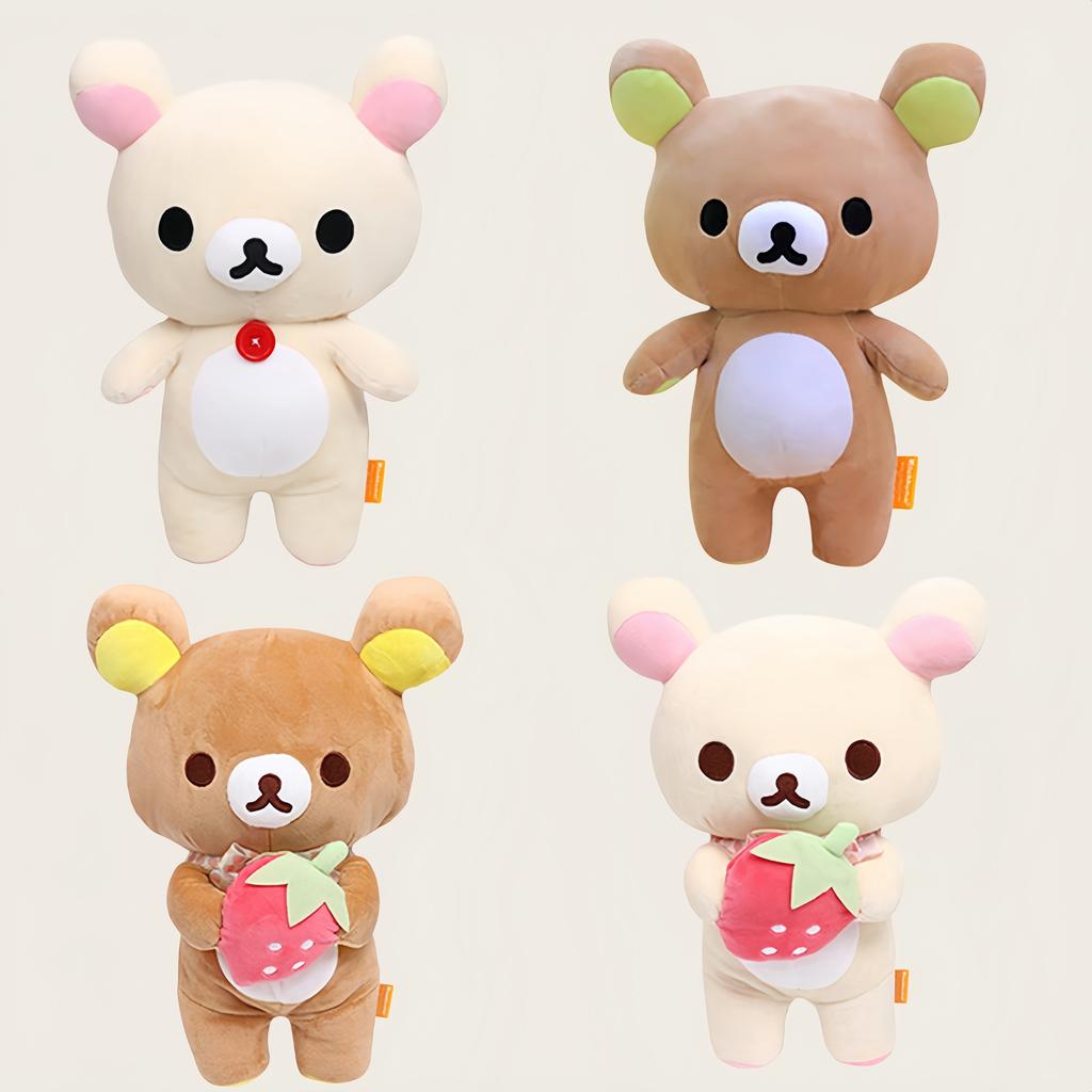 Giocattoli di Peluche Originali Rilakkuma Adorabile Orsacchiotto Bambola Imbottita Kawaii Anime Decorazione per la Stanza Raffinato Compagno Orso Peluche Regali