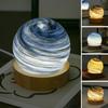 Luminous Glass Sphere 3D Planet Glass Lamp USB Plug In Mini Planet Table Lamp Home Decor