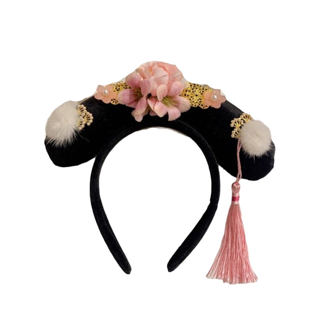 Flower Hanfu Headband Pearl Ancient Style Hair Hoop Classical Chinese Style Headwear  Princess