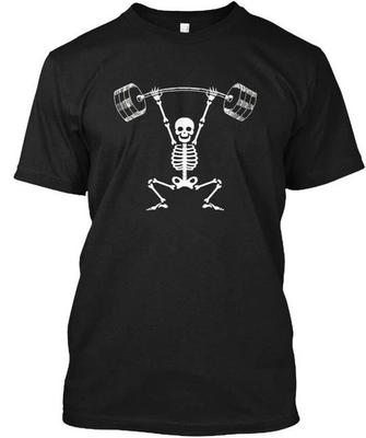 Skeleton Workout T Shirt Made In the USA Size S To 5XL