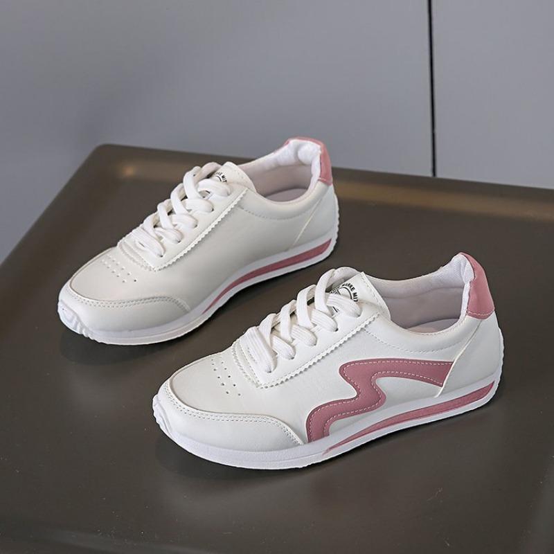 Fashion Casual Shoes New Large Size Color Matching Little White Shoes Female Students Lace Up Running Sneakers