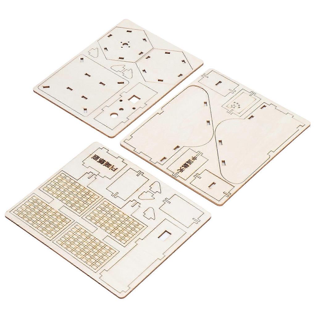 Electric DIY Wooden Space Model Toy, Composite Wood, Battery Powered
