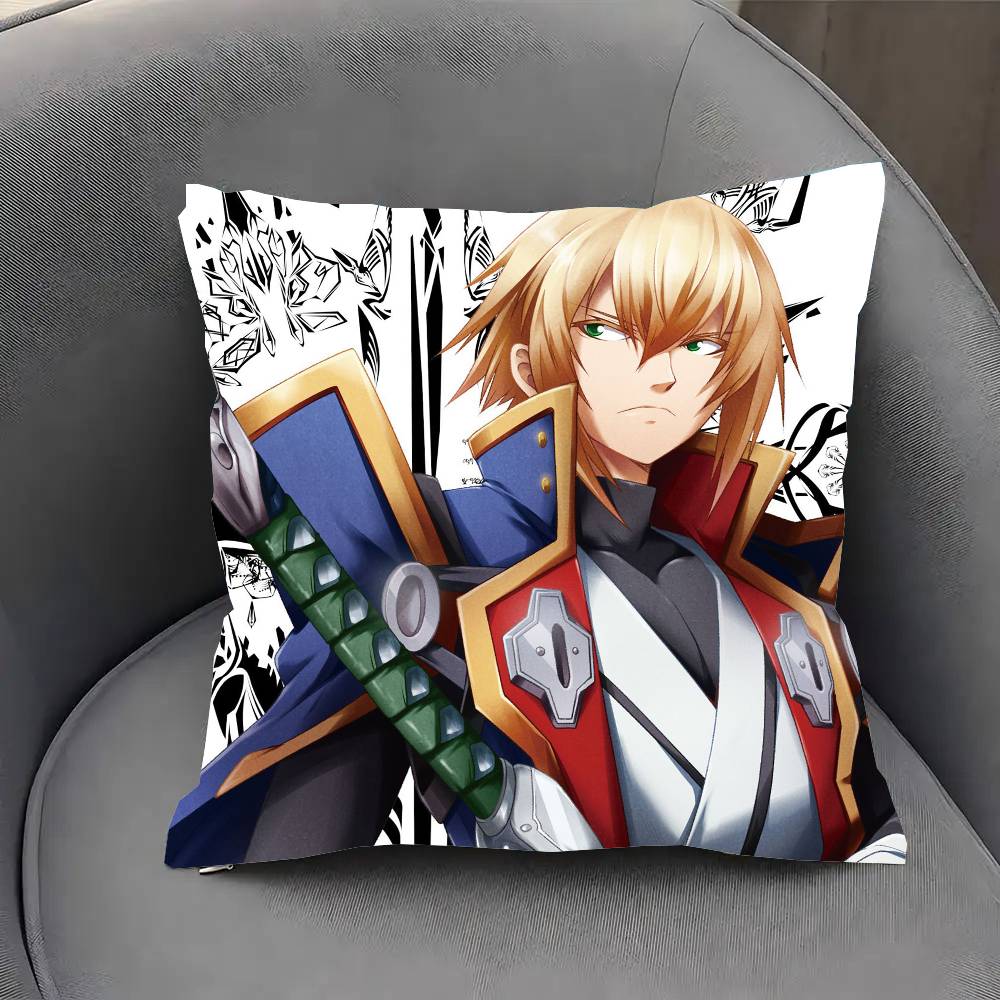 Anime Game B-BLAZBLUE Pillow Case Fashion Square Pillowcase Bedroom Sofa Room Ins Decoration Leisure