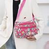 1 Pezzo Borsa a Spalla da Donna con Stampa Floreale Oxford Diagonal Piccola Quadrata Borsa a Mano Multifunzionale Casual da Viaggio Borsa a Tracolla