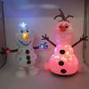 Frozen Dancing Snowman Olaf Robot With Led Music Flashlight Electric Action Figure Model Kids Toy Animatronics Figurine