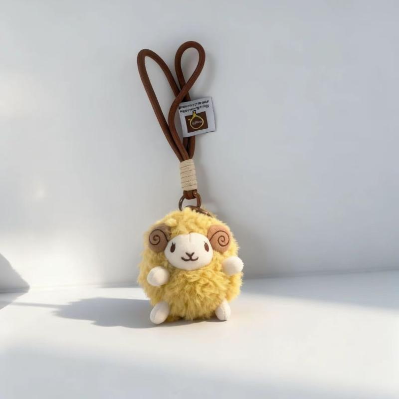 Backpack Decor Sheep Plush Pendant Cute Mini Sheep Plush Pendant Soft Lamb Doll Ornament Keychain For Car Decoration