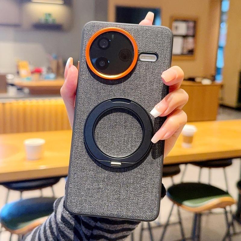 Suitable for Redmi K11 Mobile Phone Case with Bracket Rotating K11Pro Cloth Pattern Protective Case Poco F1 Pro Magnetic Case