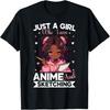 Just A Girl Who Loves Anime And Sketching Afro Anime Merch T-Shirt