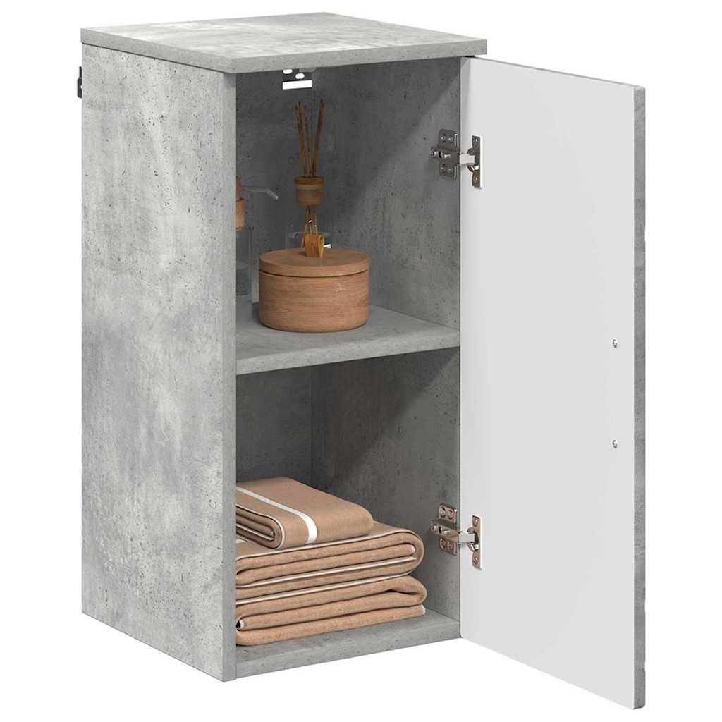 Wall Mounted Bathroom Cabinet Concrete Grey 30 x 31.5 x 61 cm