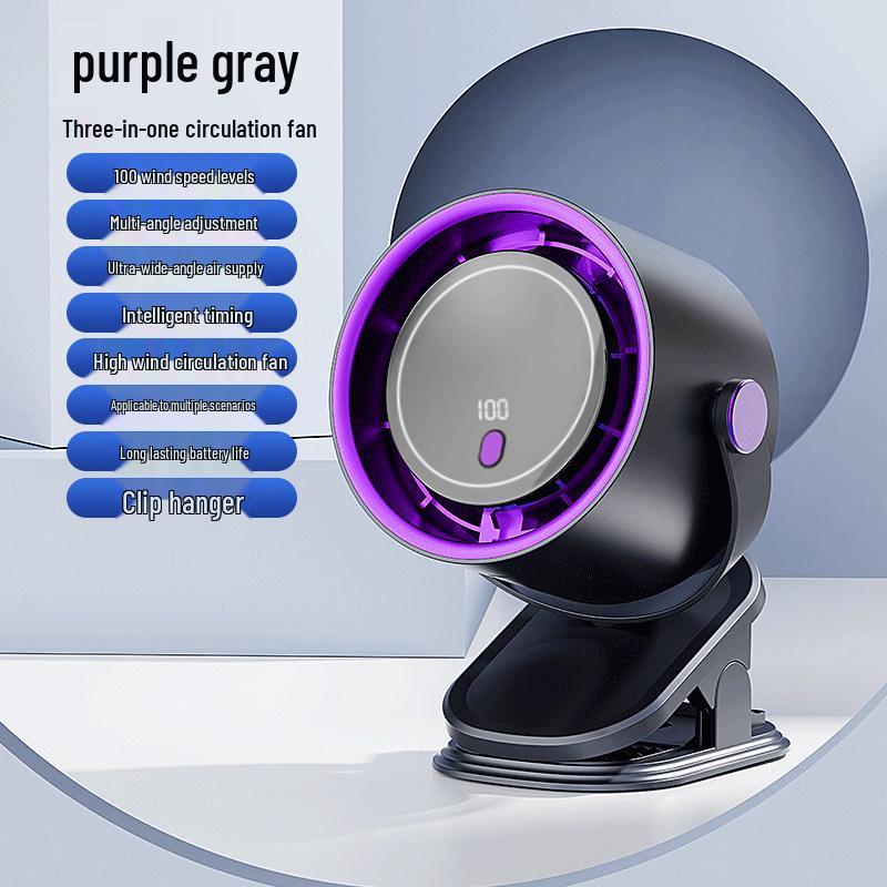 USB Rechargeable Multifunctional Clip-On Desktop Fan 1 Unit