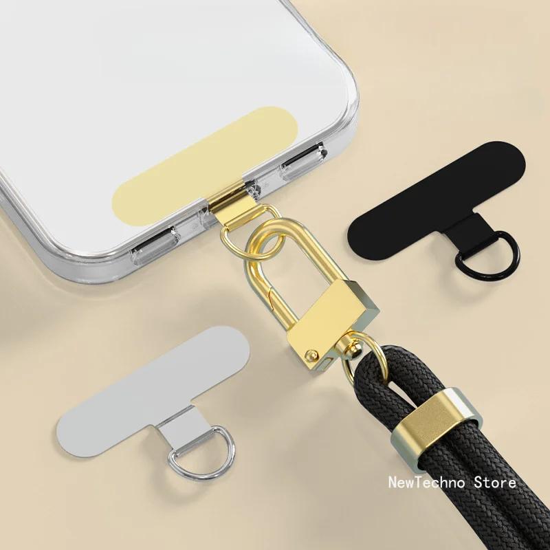 1PCS Sturdy Metal Cellphone Hanging Strap Gasket Replacement Stainless Steel Mobile Phone Lanyard Tether Tabs Patch Clip