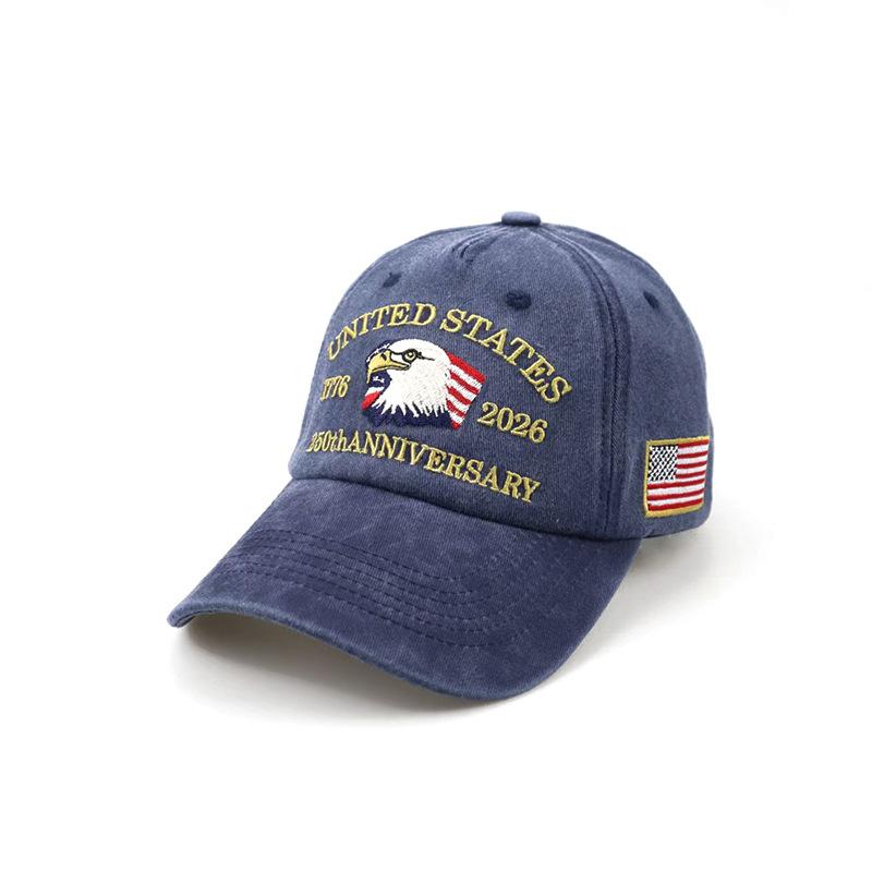 Baseball Cap Mid-Profile Embroidered Cap American Flag Hat Structured Eagle Cap For Everyday Use Commemorative Events Outdoor