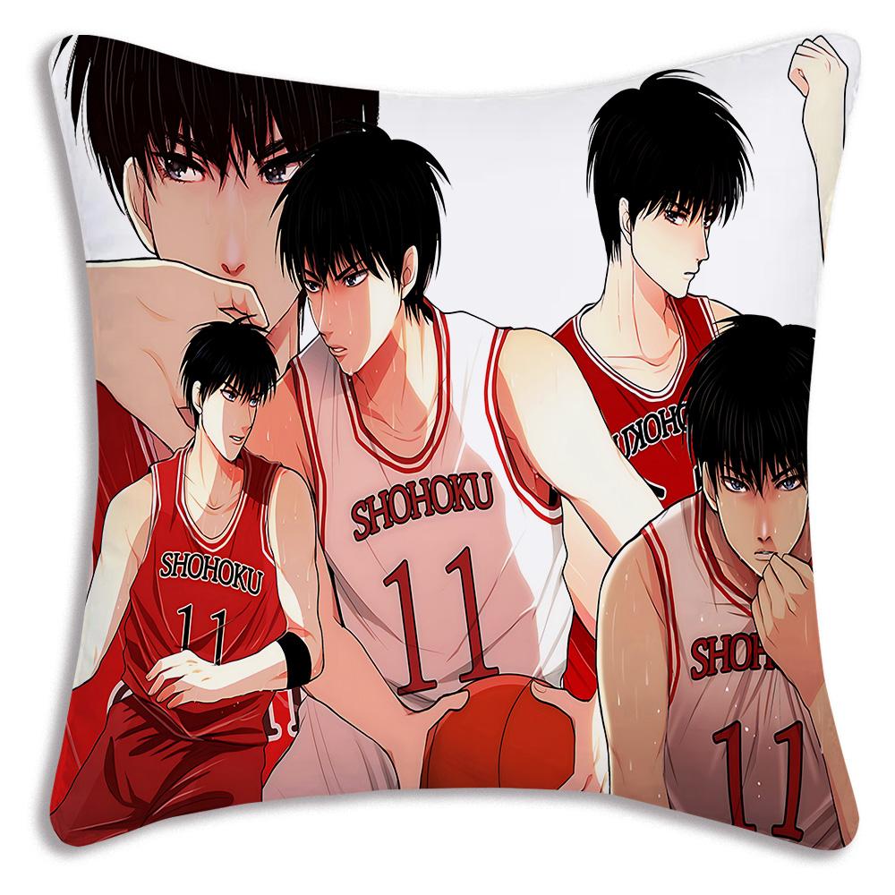 Anime For Slams D-Dunk Pillow Covers Cartoon Sofa Decorative Home Double-sided Printing Short Plush Cute Cushion Cover