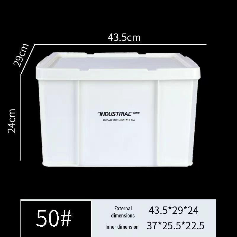 

Large Heavy-Duty Plastic Camping Storage Box with Casters and Dustproof Design for Car Trunks