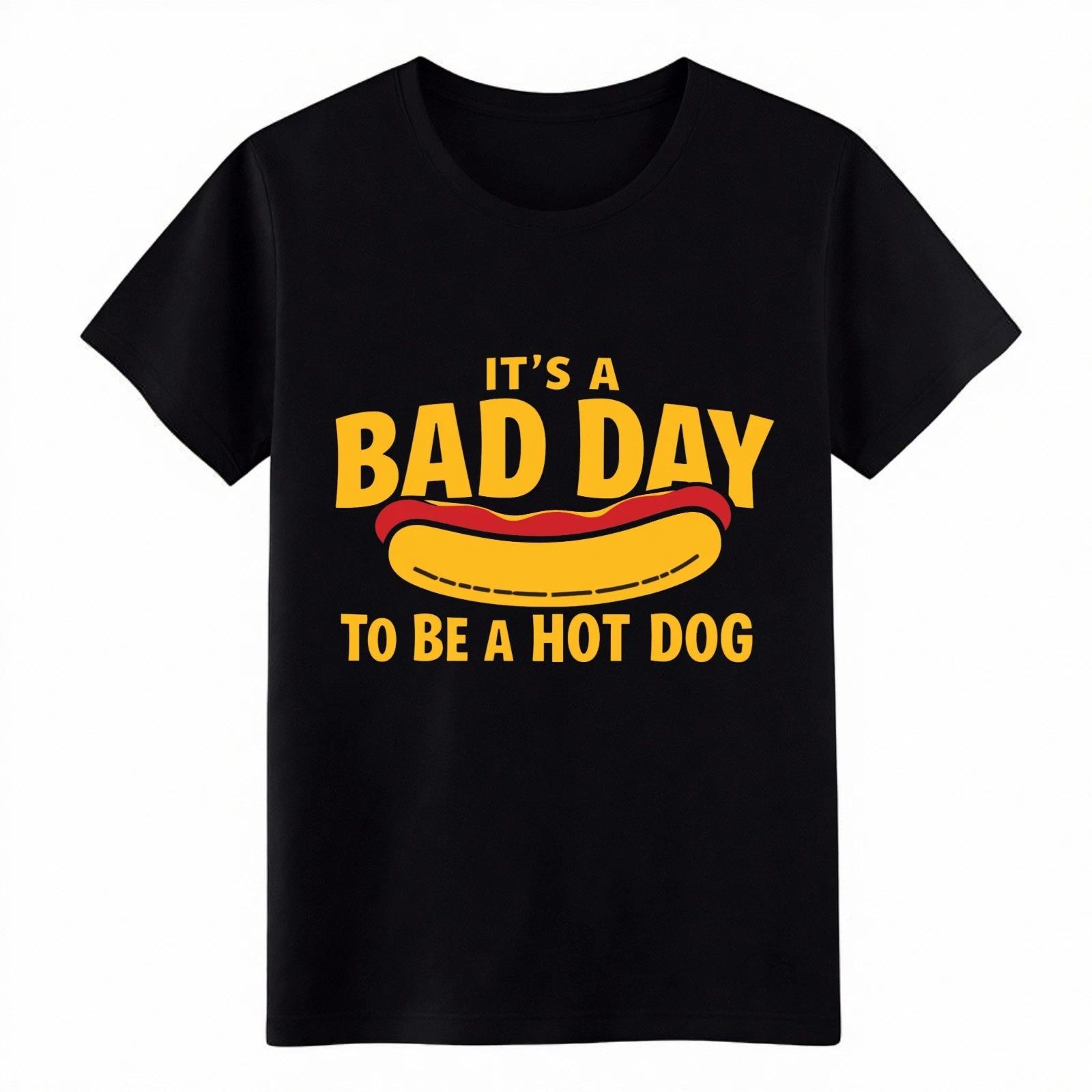 

Unisex It s a Bad Day to Be a Hot Dog Vintage Tee Funny Food Pun Graphic T-Shirt S