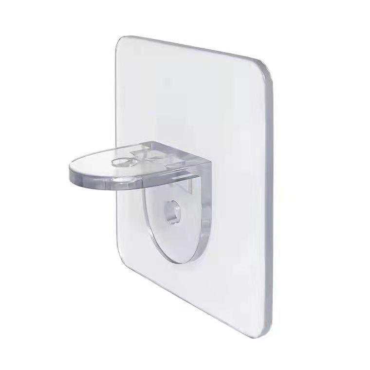 Transparent Adhesive Wardrobe Partition Bracket - Strong Load-bearing, Traceless Support
