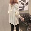 Spring and Summer Women's Hollow Knitted Sweater Loose Pullover V-neck Sweater for Women