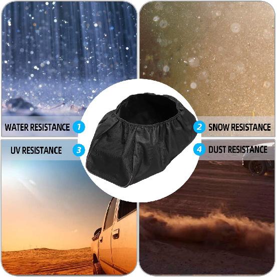 Winch Cover Waterproof, Heavy Duty 600D Breathable Oxford Fabric Dust-Proof Winch Protection Cover, Compatible With Most 8500-17500 Lbs Electric