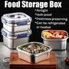 Stainless Steel Airtight Fresh Keeping Box, Leakproof Bento for Work & Fruit, Stackable Fridge Container, Microwave Safe