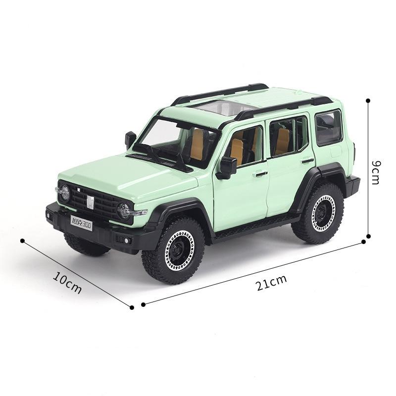 1:24 Tank 300 Alloy Car Model High Simulation Diecast Metal Toy Off-road Vehicles Sound and Light Model Collection Children Gift