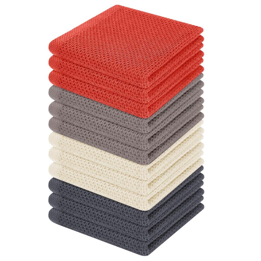 Pure Cotton Honeycomb Waffle Kitchen Towel – Soft & Absorbent, 34x34 cm