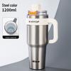 316 Stainless Steel Large Capacity Thermos Cup with Ceramic Inner Liner - Insulated Straw for Outdoor Use