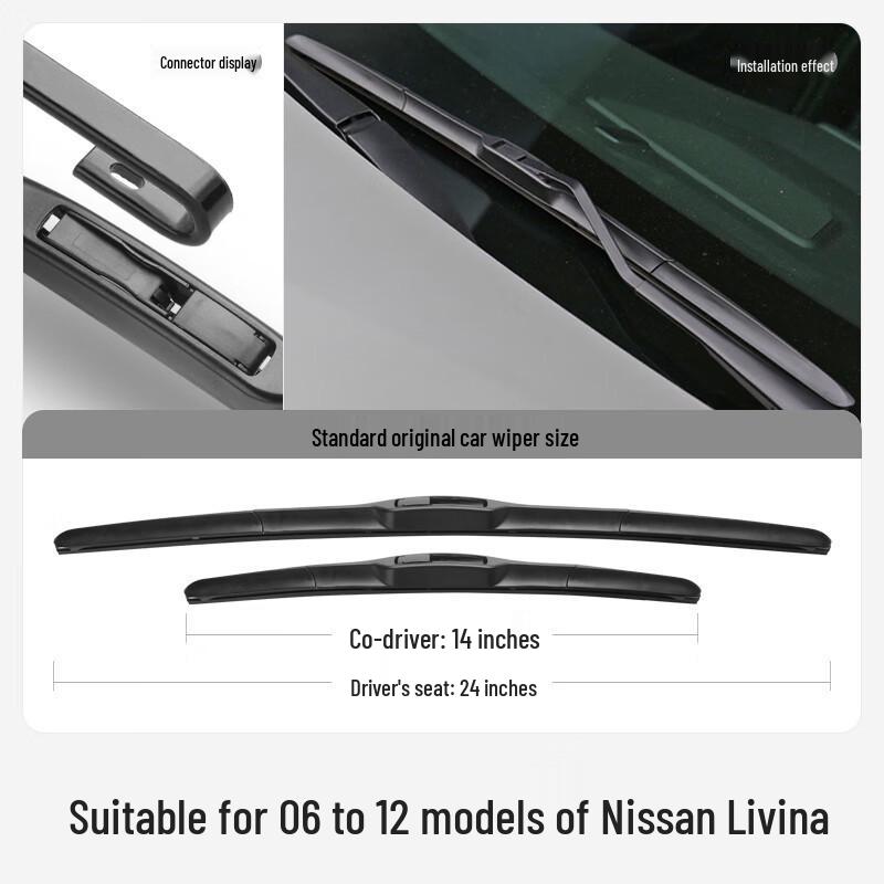 Nissan Livina 09 Wiper Blade - Fits Older Models, Dongfeng Nissan Livina Rubber