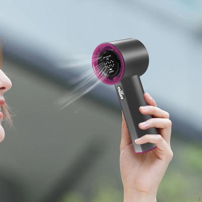 Handheld Fan 100 Speeds Adjustable Mini Powerful Air Cooling Personal Digital Display