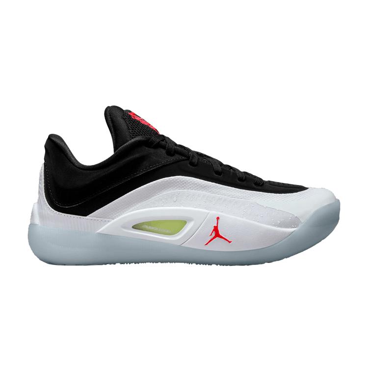 

Air Jordan Jordan Zion 4 GS черные белые малиновые детские кроссовки Volt Bright-Crimson FD0588-100 36