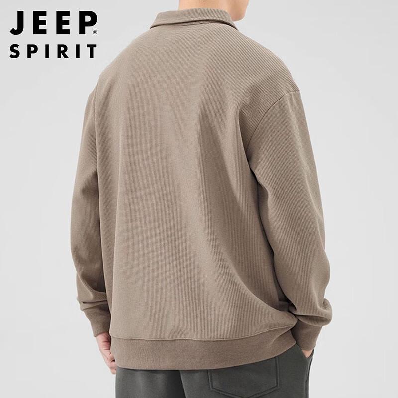 JEEP SPIRIT Men's Polo Neck Long Sleeve T-shirt