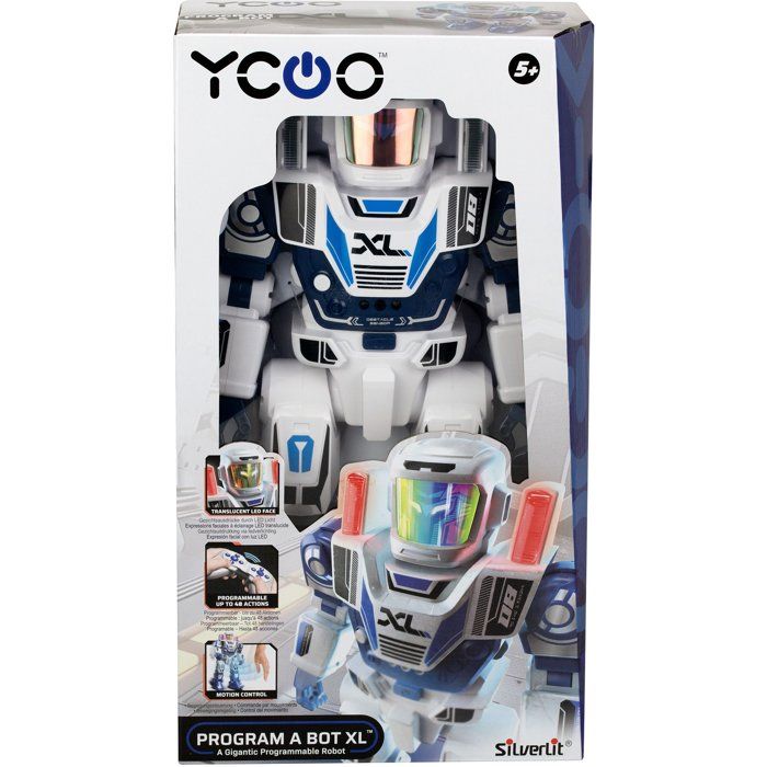 Radio-controlled Robot - YCOO - Program a Bot XL - Multidirectional - 48 Programmable Actions - LED & Sons - From 5 Years