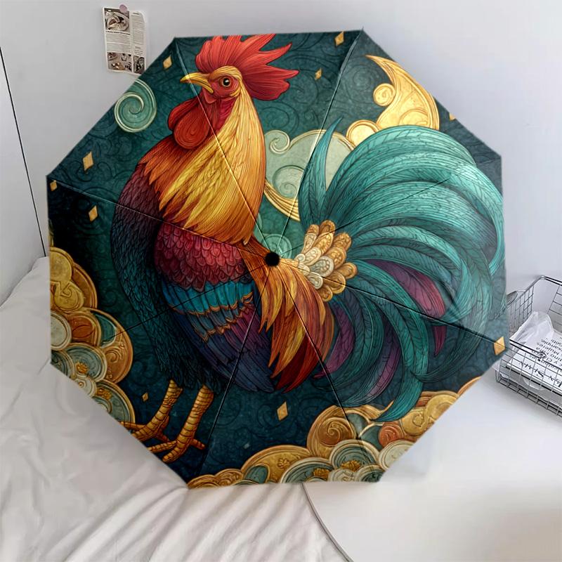Animal pattern, automatic folding umbrella, portable and foldable design, 8 ribs, a Christmas or birthday gift.