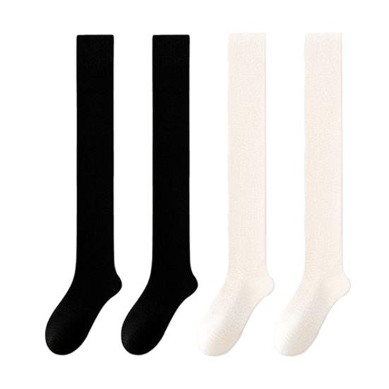 Damen Oberschenkelhohe Socken Dehnbare Gerippte Überknie-Socken Selbsterwärmende Atmungsaktive Stiefelstrümpfe für Dating Party Streetwear