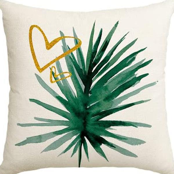 Plant and Flower Pillowcase American Pastoral Linen Pillowcase Cushion Cover Home Sofa Car