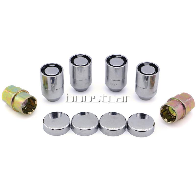 M12x1.5 M12x1.25 Universal Car Wheel Lock Lug Nuts with 2 Keys Alloy Steel Forged Auto Tire Wheel Bolts
