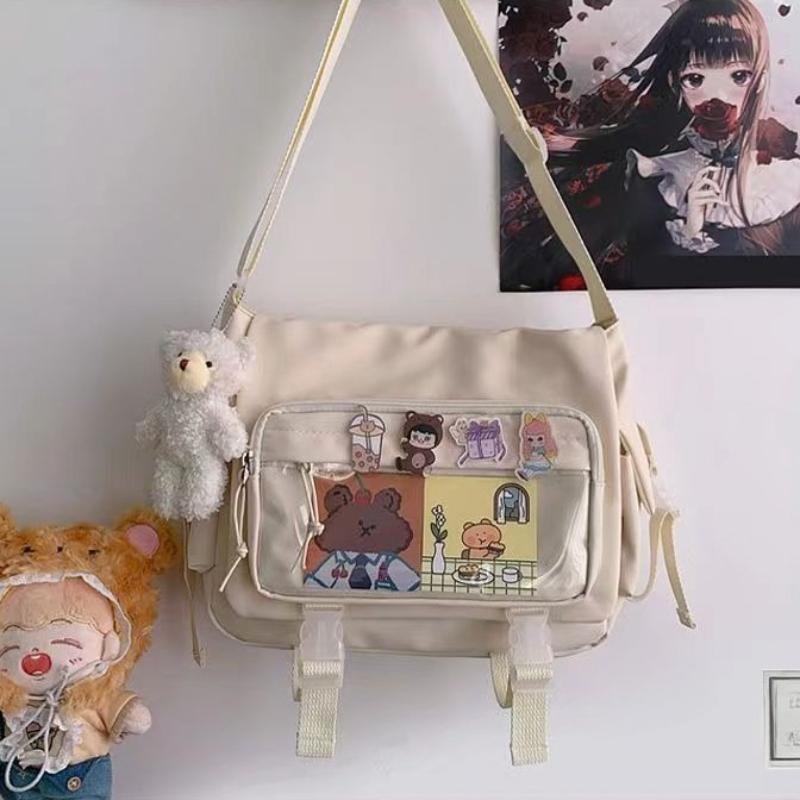 Large Capacity Crossbody Bag Student Attend Class Shoulder Bag Solid Color Versatile Messenger Bag Casual Daily Woman Tote Bag Adjustable Strap