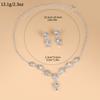 Bridal Claw Chain Jewelry Rhinestone Temperament Diamond Earrings Necklace Set Versatile