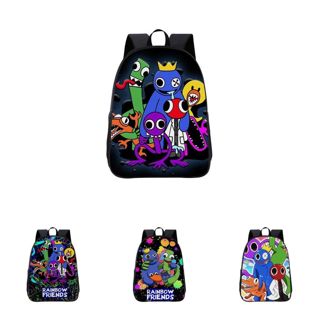 Rainbow Friends Kids School Backpack With Breathable Oxford Fabric For Elementary Students