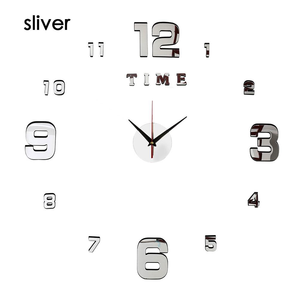 Heiße abnehmbare 3D-Wanduhr Spiegel Wandaufkleber Kreative DIY Wanduhren Kunst Aufkleber Aufkleber Wohnkultur Wohnzimmer Quarznadel