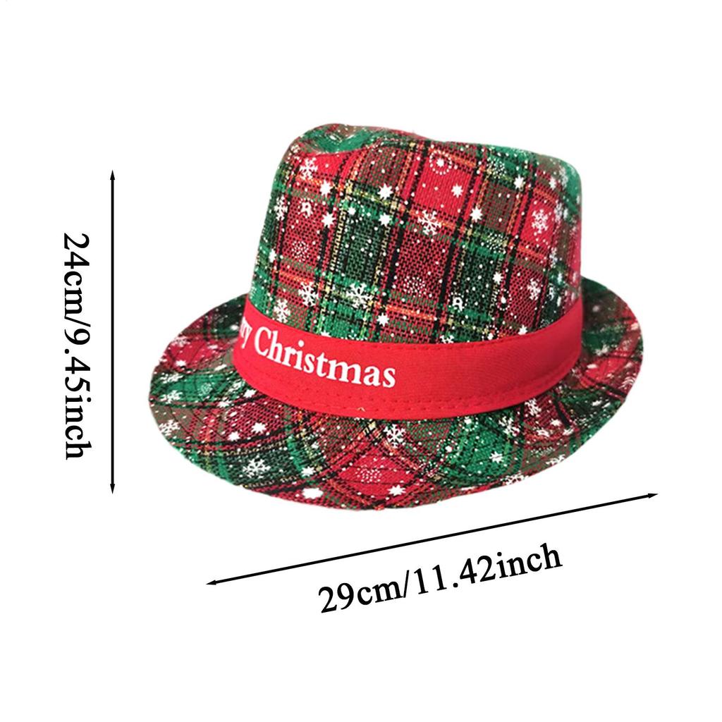 Christmas Fedora Hats For Women Foldable Classic Festive Headwear Christmas Headwear For Family Men Women Teens Party Winner