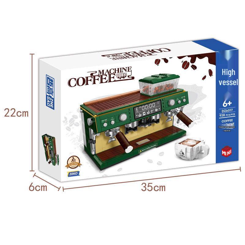 Retro Coffee Machine Building Block Set, LEGO Compatible, Creative Toy for Ages 7-14
